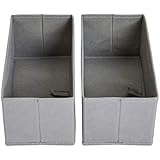 Amazon Basics Collapsible Clothes Drawer Organisers / Dividers for Wardrobe Bedroom or Kitchen, Set of 6, Grey - Image 2