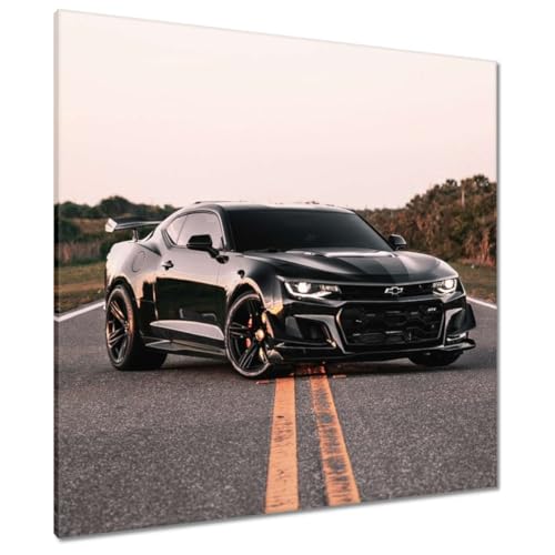 Peinture imprimée sur toile 90x90cm habiller grand mur vide tableau voiture noire