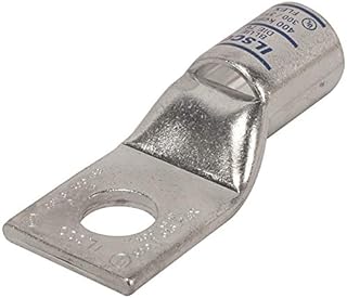 Ilsco SureCrimp Copper Compression Lugs, Standard Barrel, 1-Hole, w/Sight Hole, Wire Size: 400 kcmil / 300kcmil Flex, Bolt/Stud Size: 1/2, 6pk