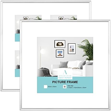 A2 Black Aluminium Certificate Frame,2 Pack Poster Frame with Plexiglass Front , 42x59cm CM Photo Picture Frame for Wall Mounted,Set of 2