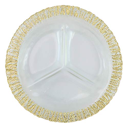 VIETRI Rufolo Glass Gold Three-Part Server miniatura 1