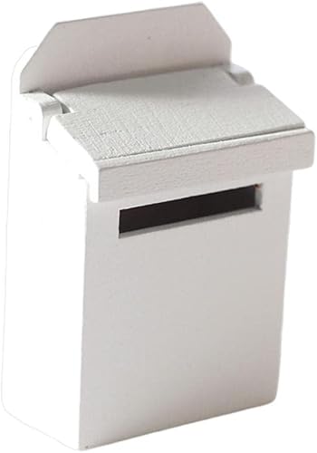 112 casa de muñecas de madera en miniatura vintage buzón postbox casa de muñecas porche puerta delantera muebles juguetes decorativos