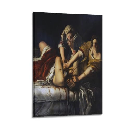 Poster toile Judith Slaying Holopherne Artemisia Gentileschi 50x76