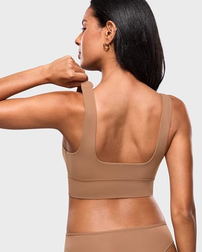 Image of INLYRIC Women's Inbarely Outwear Longline Square Neck Bralette Supportive Unlined No Underwire Yoga Sports Bra