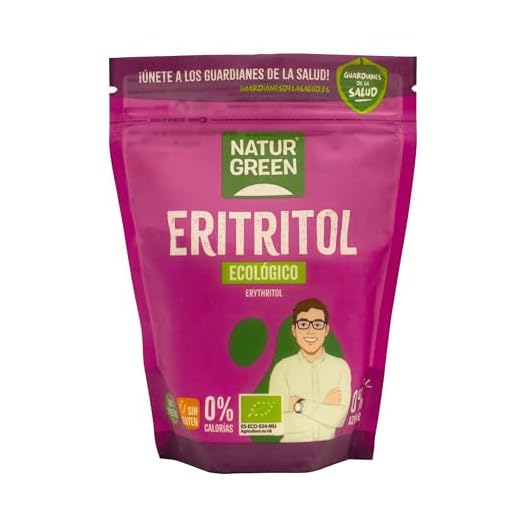 NaturGreen - Eritritol Bio, Edulcorante Natural, Orgánico, Ecológico, Sustutivo del Azúcar, Bajo indice Glucémico, 500 g