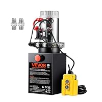 VEVOR Hydraulikpumpe Hydraulikaggregat 12V 6L Hydraulikaggregat 1600 W, Doppelwirkende Hydraulikpumpe Hydraulic Power Pack, 1,5 Gal Tank Hand Pump Hydraulikaggregat, für Aufzüge, Gabelstapler usw.