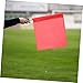 BIUDECO 4pcs Waving Match Referee Flag Stainless Steel Pole Red Referee's Flag Penalty