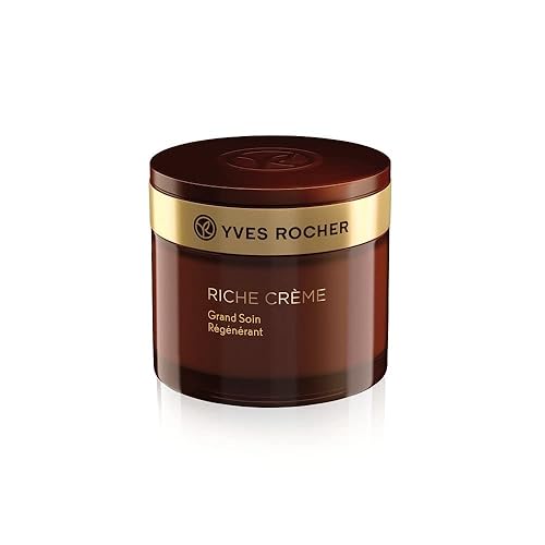 Yves Rocher - Crema hidratante facial Riche Crème envejecida y madura, crema de día y noche con aceites preciosos, para piel madura + piel seca,