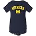 YC03 - Michigan Wolverines Arch Logo Creeper Infant Creeper Bodysuit - 6 Month - Navy