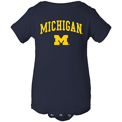 YC03 - Michigan Wolverines Arch Logo Creeper Infant Creeper Bodysuit - Newborn - Navy YC03 - Michigan Wolverines Arch Logo Creeper Infant Creeper Bodysuit - Newborn - Navy