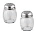 NEW, 6 oz. (Ounce) Swirl Glass Cheese Shaker, Pepper Spice Shaker w/ Perforated Stainless Steel Lid - Set of 12