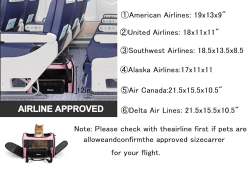 Goodio transportadora para gatos aprovada pela companhia aérea, transportadora dobrável para gatos e