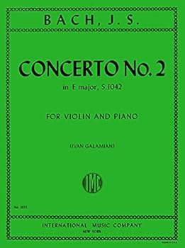 Sheet music INT1893 - Bach Concerto No. 2 in E major, S.1042 For Violin and Piano Book