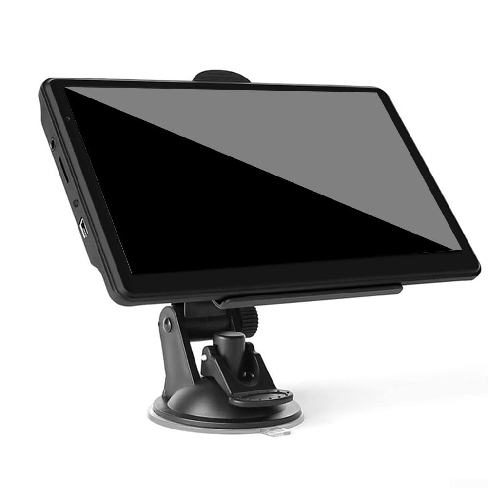 GPS de 7 pulgadas para Navigator para coche y camión, 8 GB ROM 128 MB para pantalla táctil para dispositivo de navegación con mapas del Reino Unido, guía de voz, visera solar, navegador portátil para