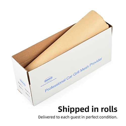 Aggauto Universal 40"X13" Car Grill Mesh - Aluminum Alloy Automotive Grille Insert Bumper Perforated Metal Sheet Round Hole 4Mm, One Of The Most Multifunctional Shape Grids 100X33Cm Black #TOP5