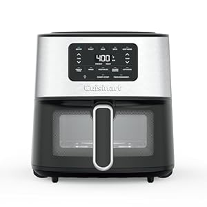 Cuisinart Air Fryer, 6-Qt, Stainless Steel, 5 Cooking Presets, Dishwasher-Safe, Multi-Function Cooking