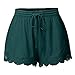 FOCLMP Overstock Items Clearance All Women Floral Lace Trim Shorts Casual Summer Shorts High Waisted Drawstring Dressy Shorts Trendy Beach Clothes 2024 Green 3X