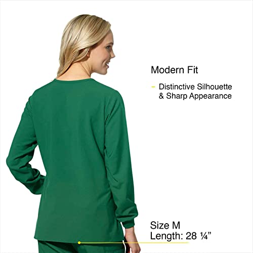 Wonderwink W123 Women’s Crew Neck Warm-Up Jacket — Hunter, Large #TOP3