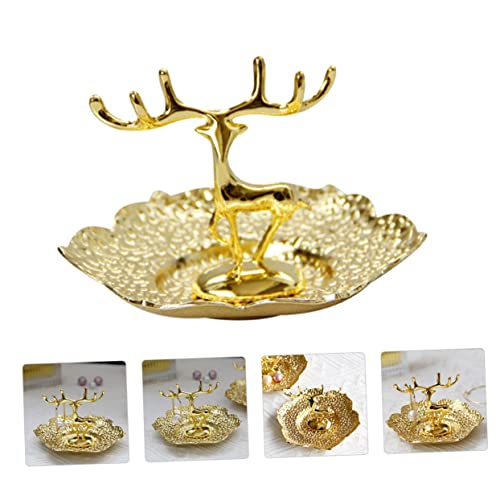 Beavorty 3 Pcs Jewelry Tray Metal Storage Rack Table Top Decor Gold Decor Antler Jewelry Stand Ring Trinket Tray Festival Tray Gift Jewelry Display Rack Copper Tray Copper Storage Pallet #TOP5