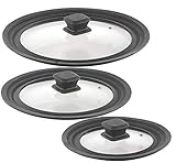 Abgestufter Silikon-Rand für besten Sitz ohne Kratzer • Silikon-Griff schützt vor Hitze