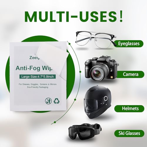 Anti Fog Lens Wipes for Eyeglasses, 150 Count,Pre-Moistened Individually Wrapped Wipes,Lens Cleaner Wipe for Glasses, Screens- Quick-Dry, Scratch-Free,Eco-Friendly Plant-Based