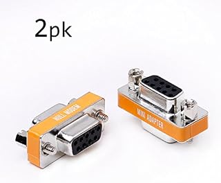 DB9 null modem female to female slimline data transfer serial port adapter 2