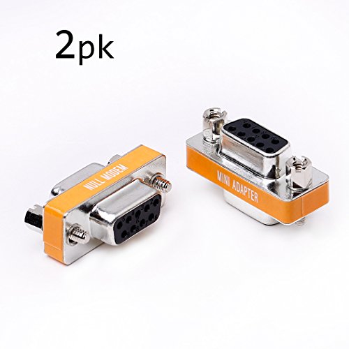 Arnorin DB9 Null Modem Female to Female Slimline Data Transfer Serial Port Adapter 2 Pack by Arnorin - Used condition - Image 2