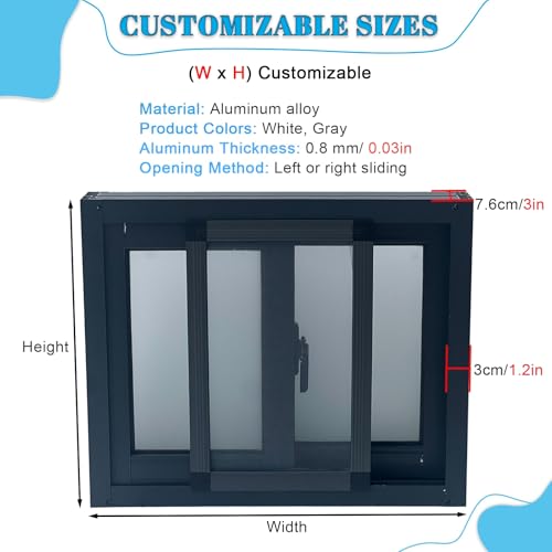 Ventana deslizante horizontal con pantalla para ventilación en sótanos y garajes 3