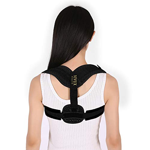 Posture Corrector for Women & Men | Back Support Brace for Upper Back & Neck Pain Relief | Back Straightener & Upright Trainer for Scoliosis & Spine Alignment | Under Clothes & Discreet | Soft Fabric