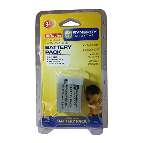 Synergy Digital Digital Camera Battery, Compatible With Vivitar Viv-Cb-10L Digital Camera Battery (Li-Ion, 7.2V, 1200 Mah) #TOP6