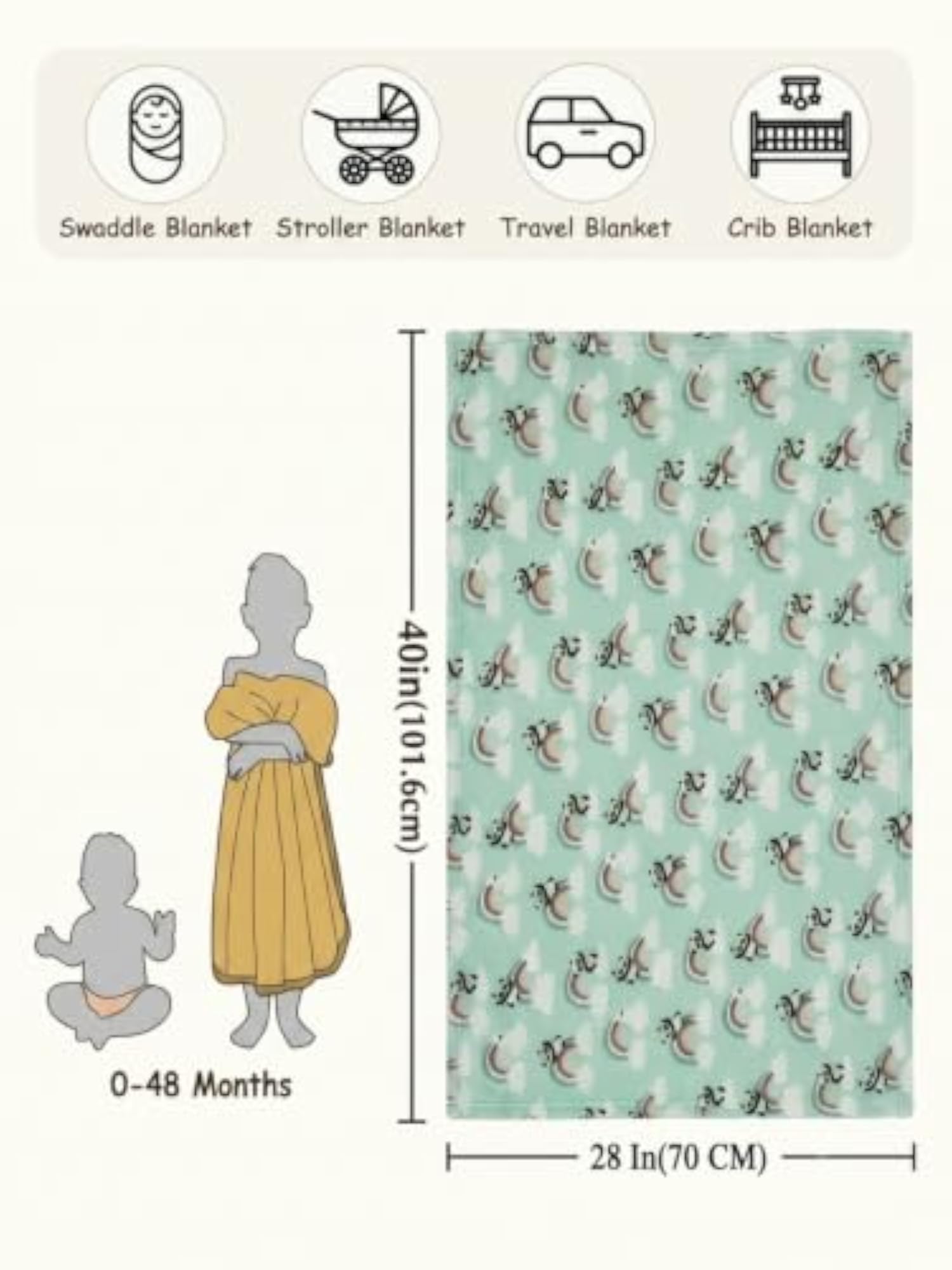Ultra-Soft Microfiber Baby Blanket, Pack of 2