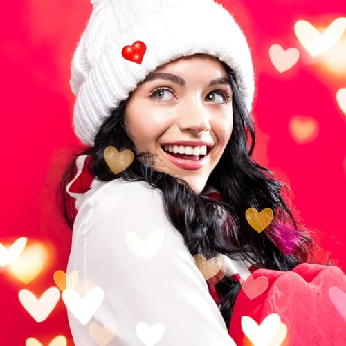 Amosfun 20 StüCk Rote Herzbrosche Beleuchtete Anstecknadeln - Glühendes Effekt Herz-Pins FüR Valentinstag, Partys, Hochzeiten Und Geschenkideen