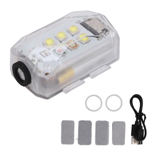 Drone Strobe Light Anti Collision Rechargeable LED Lamp Small Lightweight with 6 High Brightness LEDs for Mini 4 Pro Air 3 Mavic 3 Mini 2 SE RC Drones ABS Material 1.57x1.1x0.61in