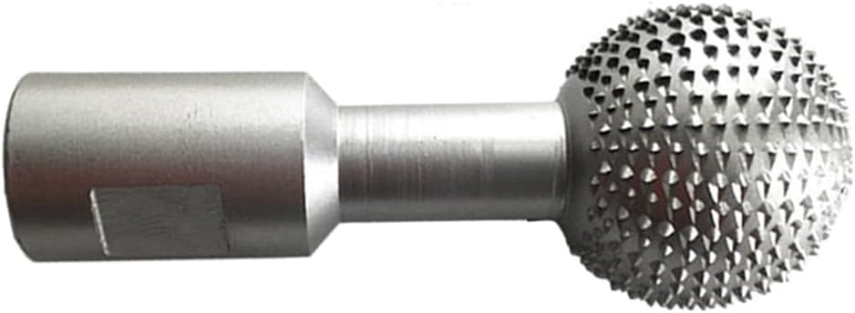 TopHomer 10mm Rotary File Steel Wood Carving Grinding Head Electric Ball-Shape Milling Cutter for Woodworking Angle Grinder Handle Tool Grinding Polishing Engraving (Silver)