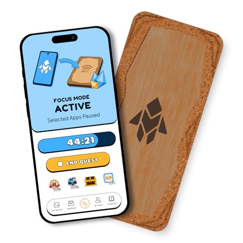 Humanodoro The Phone Access Blocker Device, Smart Focus Pad with Free App, NFC App Blocker, Reduces Screen Time, Improves Focus for Work and Study, Stay Present for Family Time