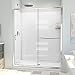DreamLine Infinity-Z 36 in. D x 60 in. W x 78 3/4 in. H Sliding Shower Door, Base, and Wall Kit