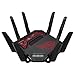 ASUS ROG Rapture GT-BE19000 - Router Gaming WiFi 7 tribanda (802.11be), 320 MHz y 4096-QAM, MLO, Dos Puertos 10G, AI WAN, Gaming Network, Aura RGB, AiMesh, Seguridad de Red, VPN, Guest Network Pro