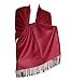 SCARF_TRADINGINC® Large Soft 100% Twill Pashmina Scarf Shawl Wrap (Dark red)