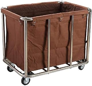 Movable Hand Trucks Trolleys, Household Serving Cart Large Laundry Hamper Sorter Cart for,Beauty Hotel Room - Cleaning Service Trolley with Wheels