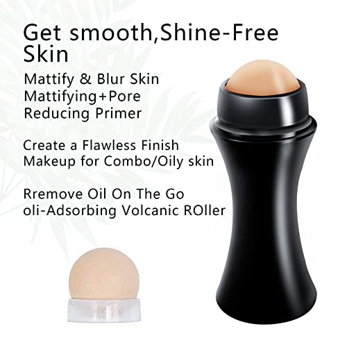 image for EOOGER Oil-Absorbing Volcanic Face Roller, Reusable Face Roller Skin C