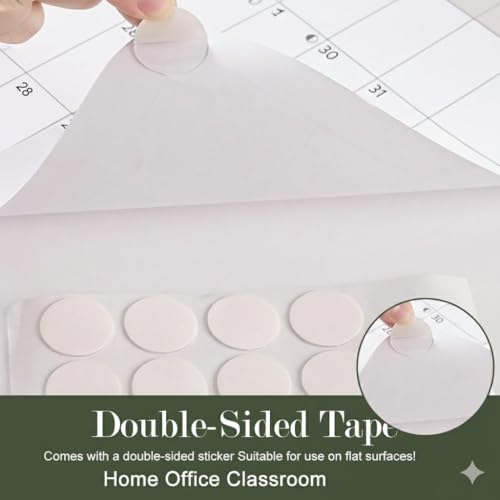 Image of ThinkCrafts 2026 Wall Calendar Daily Planner, Large Format 28.5x19 Inches, Writable Surface with Color Dot Stickers, 12 Month Organizer