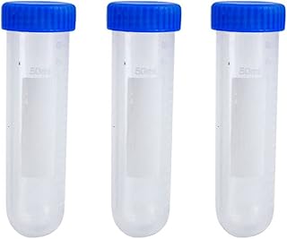 Set of 3pcs 50ml Centrifuge Tubes with Graduated Scales Anti-Leaking Screw Cap Round Bottom for Ideal for Student Teache Centrifuge Tubes 50ml Flat Round Bottom