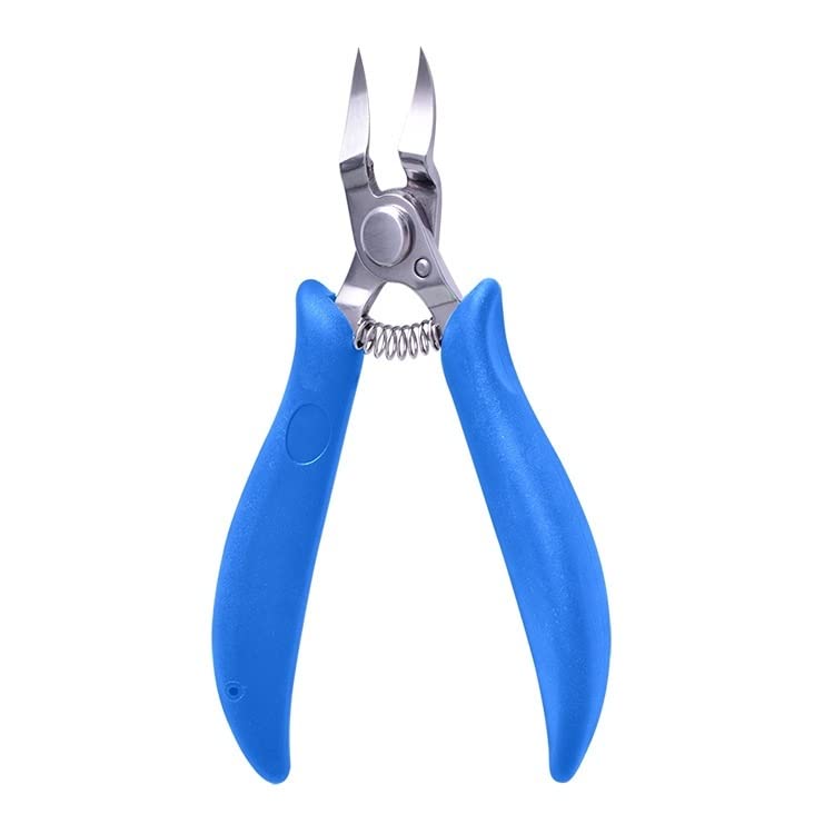 Coupe-ongles anti-éclaboussures avec ciseaux pédicure pour peaux mortes bleu foncé