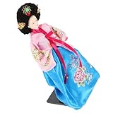 Poupée coréenne : la figurine de poupée hanbok coréenne est petite, elle ne prendra pas beaucoup de place sur un bureau, et grâce à sa structure raisonnable, elle ne se renverse pas facilement
