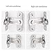 Brushed Stainless Steel Gate Latch Door Holder Flip Latch Pet Safety Door Lock (Lage Size)