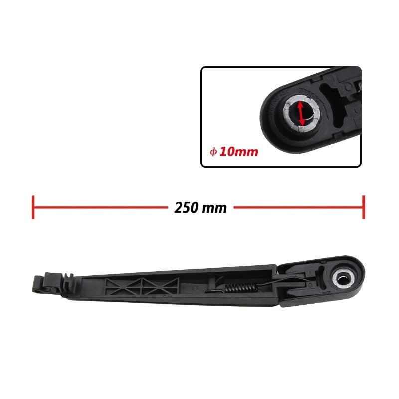 Tylne pióro wycieraczki samochodowej Tylne ramię wycieraczki do Toyota RAV4 Hatchback (2008-2009) 250mm Ostrze przedniej szyby