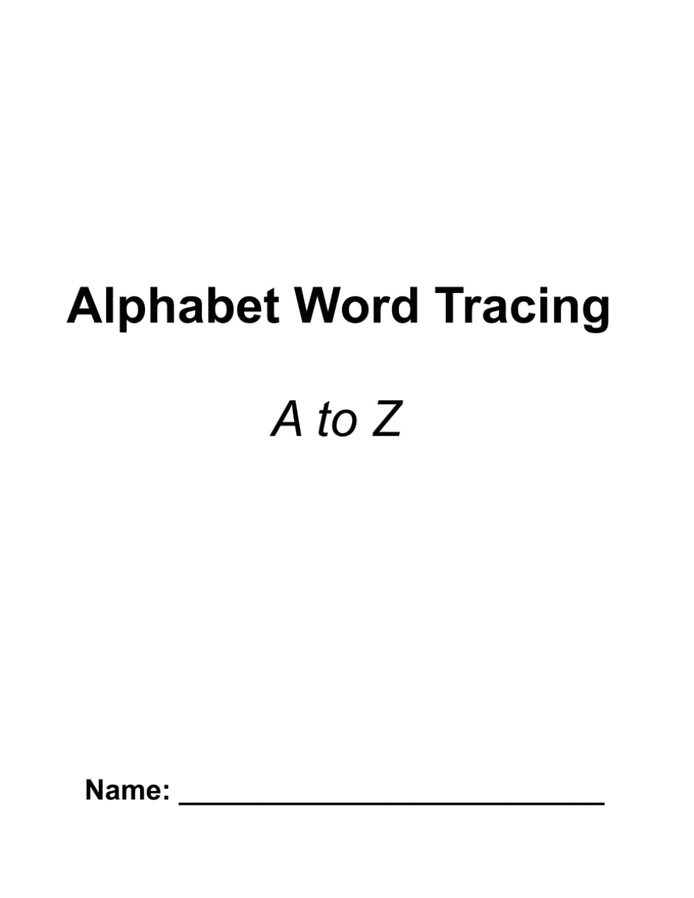 Alphabet word tracing: Coloring