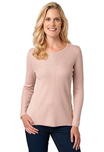 Bonita Gemustert, Langarm, Rundhals Felpa Donna