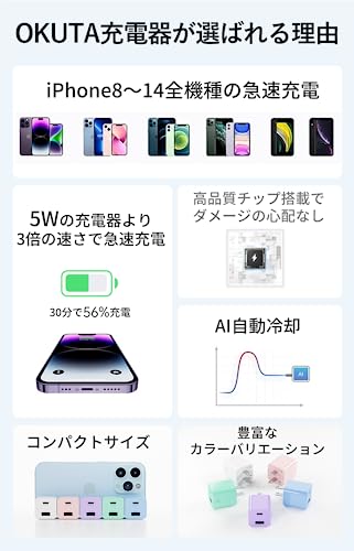 iphone 充電器 ケーブル セット pd充電器 20W 急速充電器 ipad 充電器 USB PD 対応 PSE技術基準適合 アイホン 充電 ACアダプター 電源アダプタ TYPE-C 充電 コード スマホ充電器 コンセント 電源アダプター iPad iPhone14 Pro 13 12 11 x 8 7mini Plus (ピンク, AC充電器+Type-C to ライトニング 1m)
