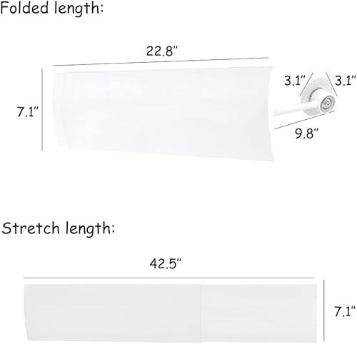 Miniatura 7 de BAOZOON Deflector de aire acondicionado retráctil, deflector de aire acondicionado ajustable universal, cubierta de desviador de aire, deflectores